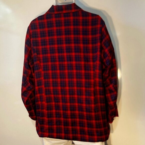 Say What SZ 1X Navy & Red Plaid Blazer Academia Heritage Old $ Preppy Work - Picture 4 of 8